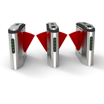 Rs485 Flap Barrier Turnstile Face / impressão digital / RFID Card Reader Suporte Single / Dual Lane