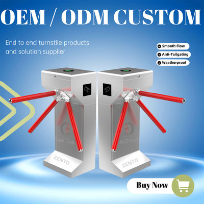 Zento Automatic Security Barrier Gate System Turnstile com código Qr e leitor de cartões RFID