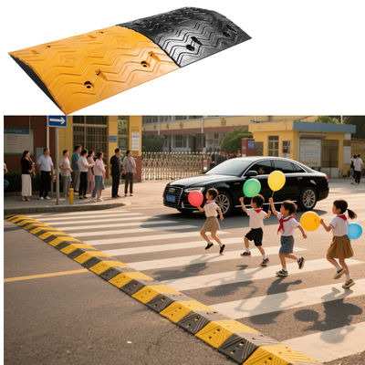Kit de lombadas certificado CE/ISO, dispositivo de redução de velocidade em borracha à prova de intempéries para tráfego em armazéns/zonas escolares